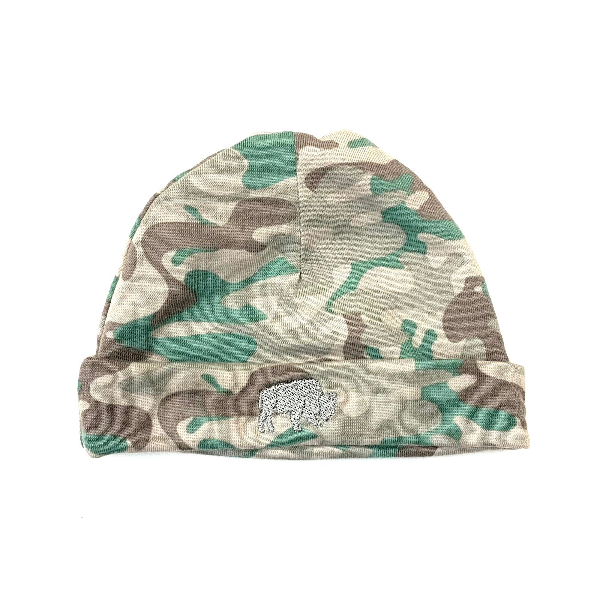 Camouflage Baby Swaddle and Hat Set