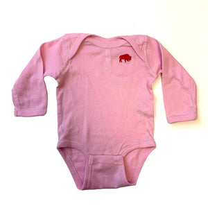 Pink Buffalo Long Sleeve Onesie