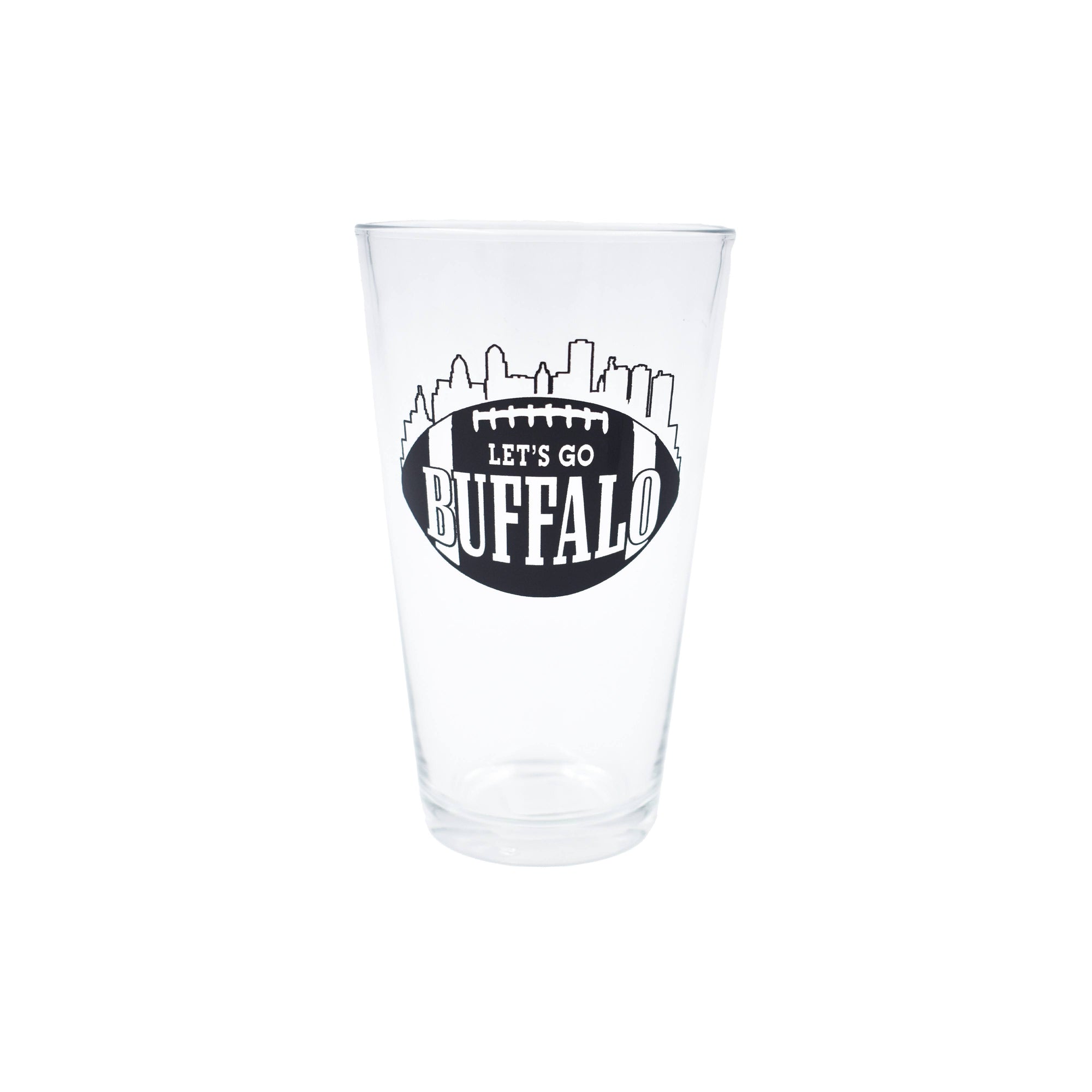 bflo store lets go buffalo with city skyline pint glass