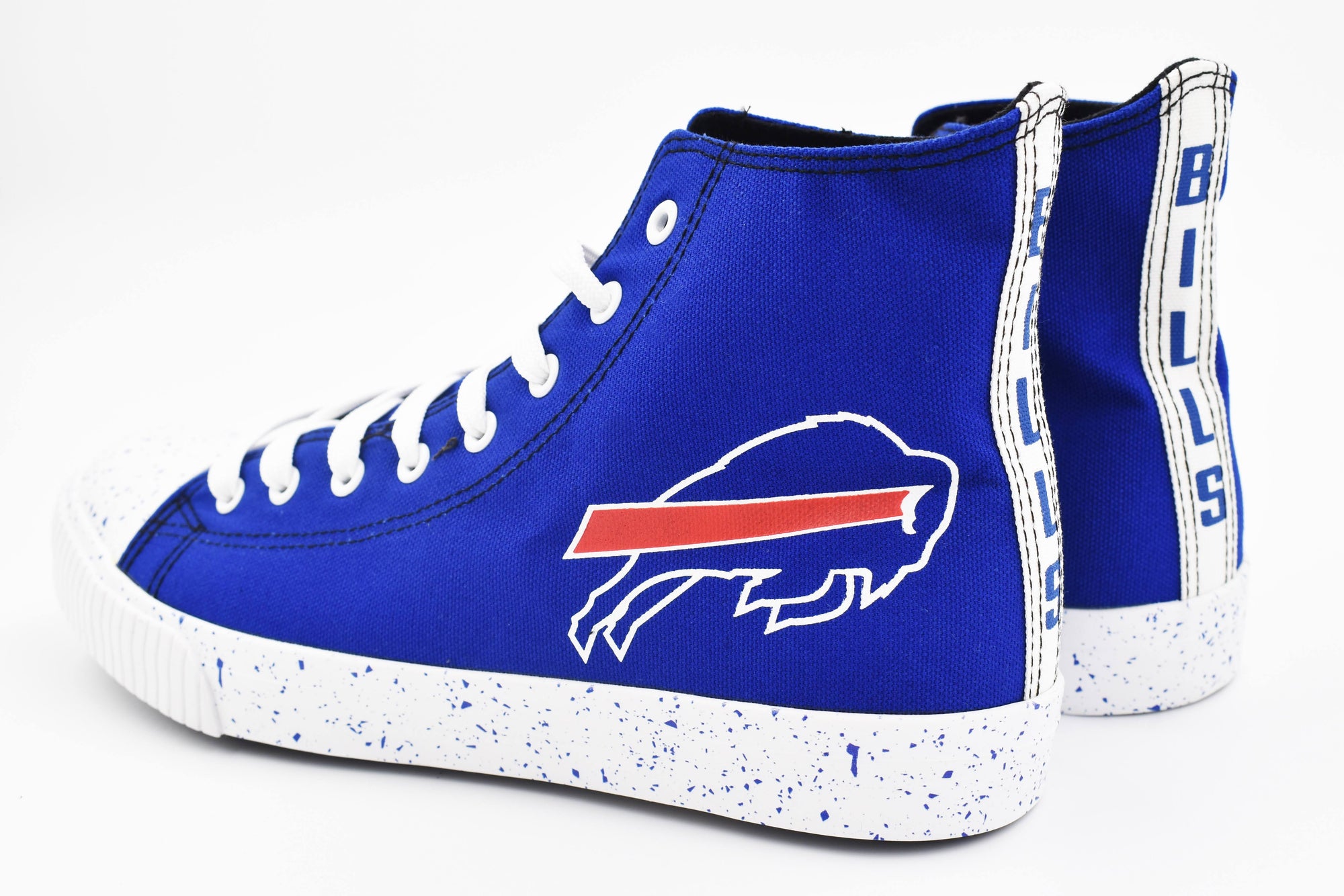 Buffalo Bills Men&#39;s Royal Blue High Top Canvas Sneaker