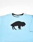 New Era Buffalo Bills Light Blue With Black Standing Buffalo Short Sleeve Shirt