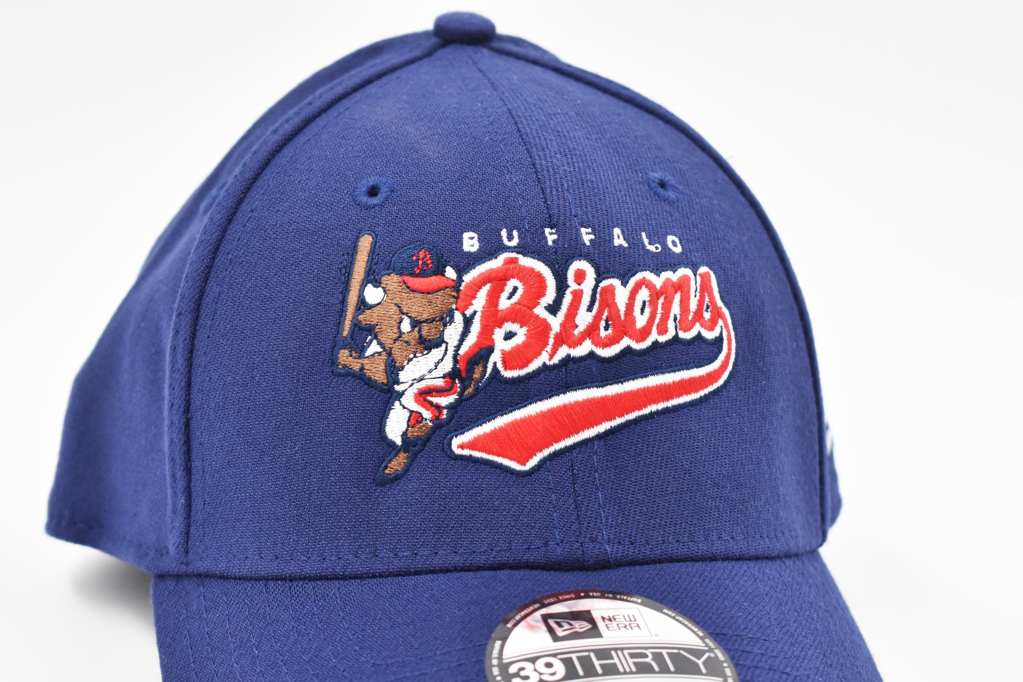New Era Buffalo Bisons Navy Blue Stretch Fit Hat The BFLO Store