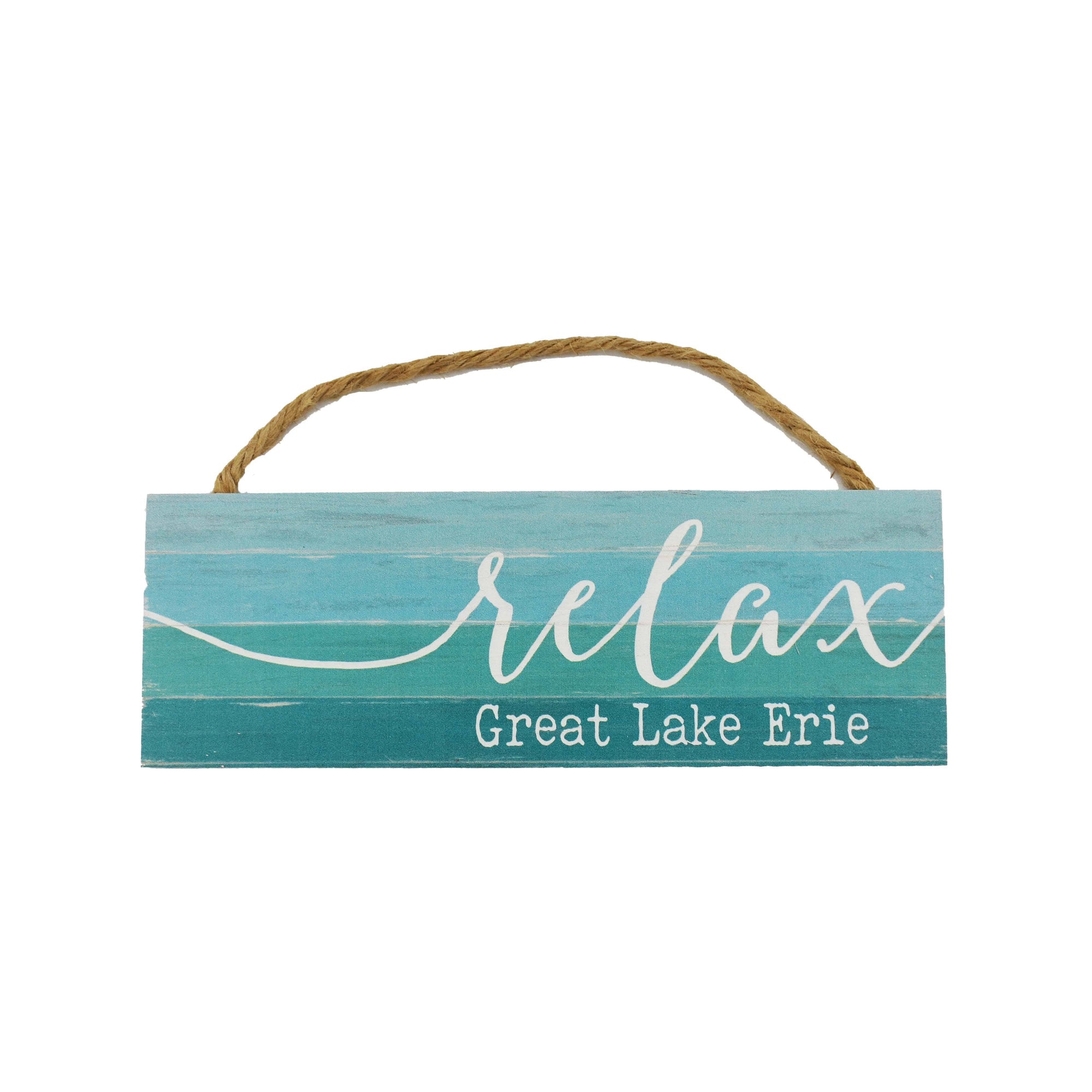 &quot;Relax&quot; Lake Erie Waves Wooden Sign