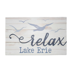"Relax" Lake Erie Sign