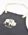 BFLO Steel Grey With Embroidered Buffalo Apron