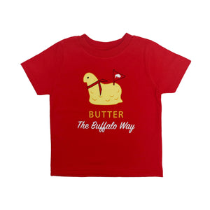 Toddler Vintage Heather Grey Baseball Shirt Text - BUF – The BFLO Store