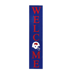 bflo store Welcome Porch Sign With Buffalo and Helmet