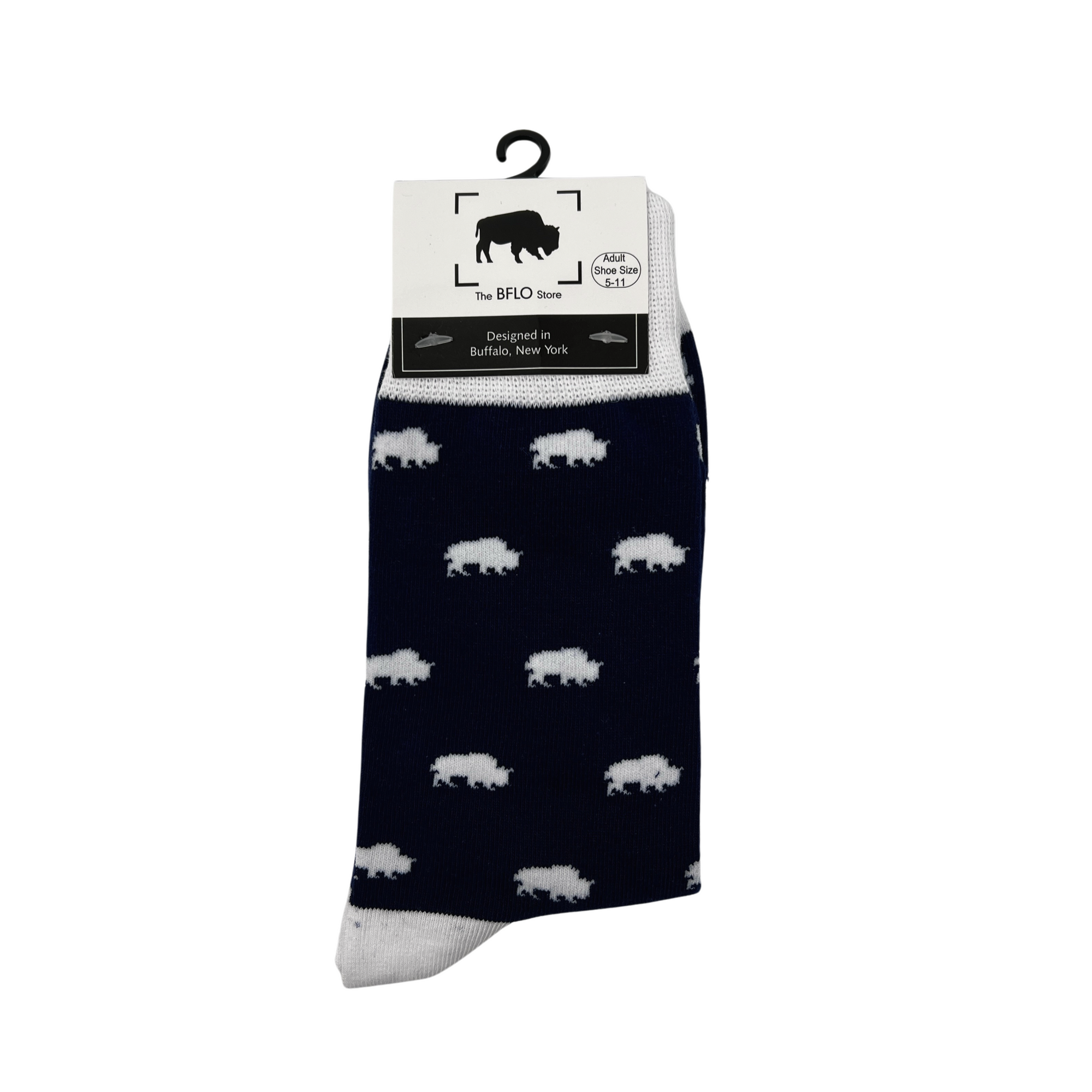Navy Buffalo Herd Socks