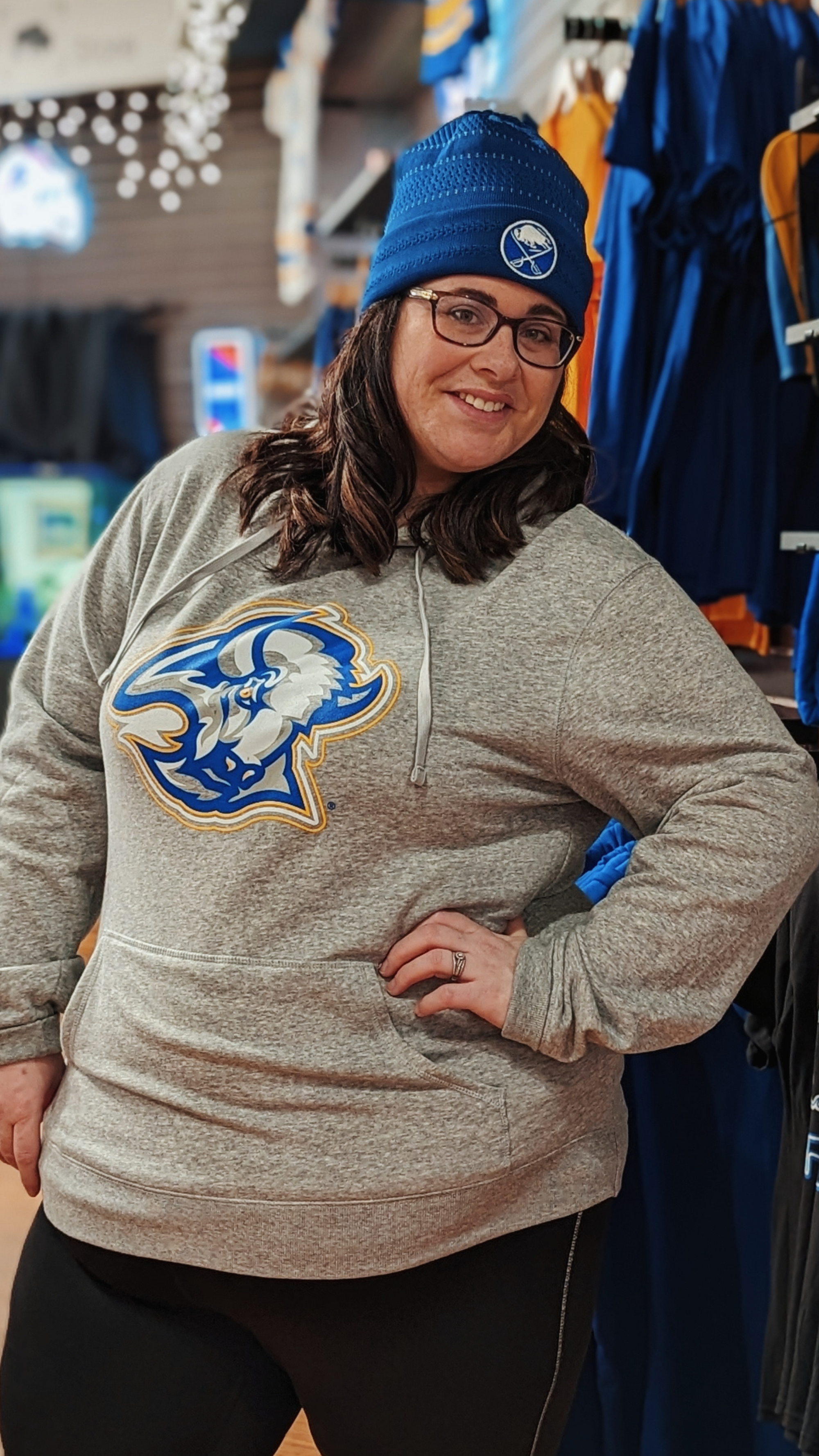 BUFFALO SABRES GOAT HEAD HEATHER GREY Hoodie The BFLO Store