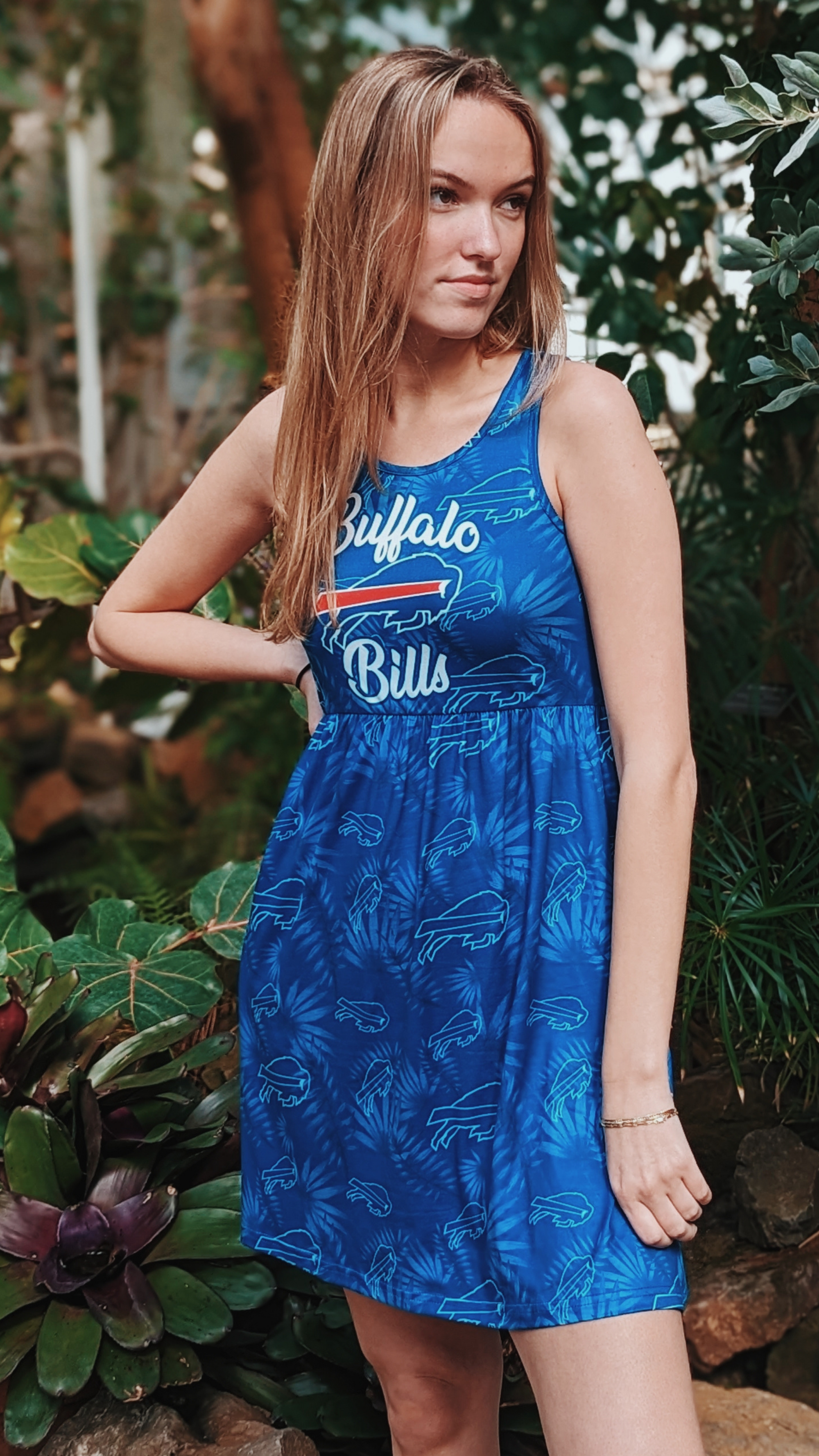 Women&#39;s Buffalo Bills Tonal Floral Sun Dress