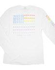 Buffalo Skyline Pastel Rainbow Flag Long Sleeve Shirt