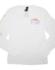 bflo store Buffalo Skyline Pastel Rainbow Flag Long Sleeve Shirt