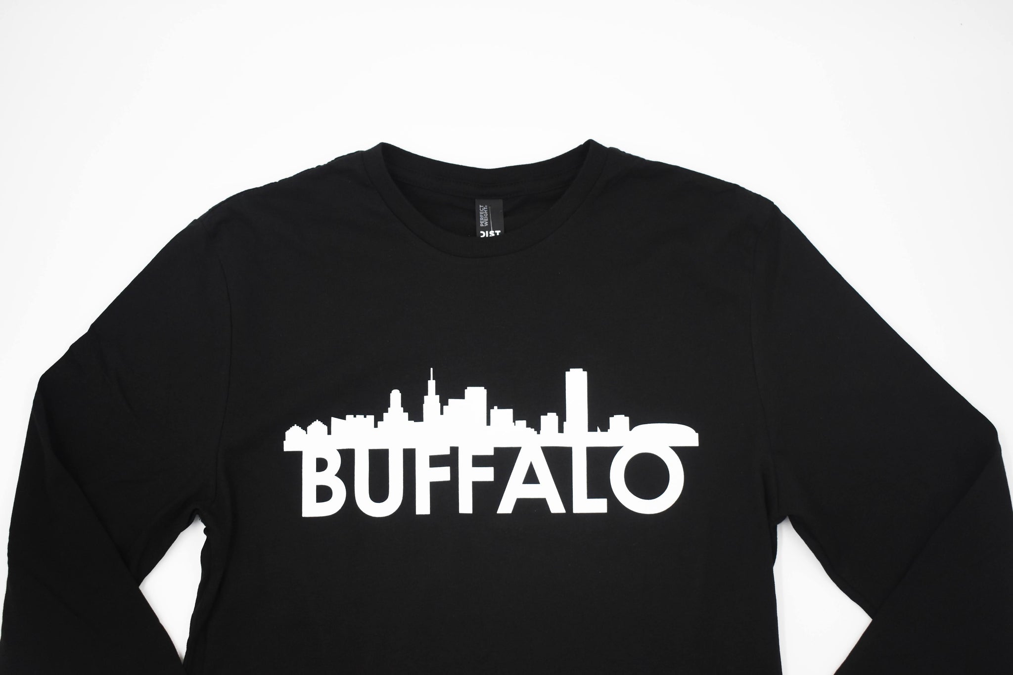 Buffalo City Skyline Black Long Sleeve Shirt