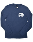 bflo store buffalo skyline heather blue long sleeve shirt