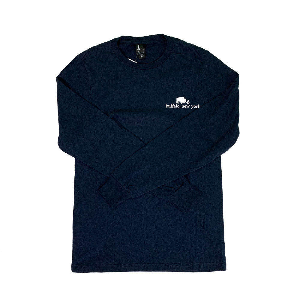 I Whale Buffalo Essential Long Sleeve Navy Tee