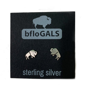 Sterling Silver Buffalo Earrings