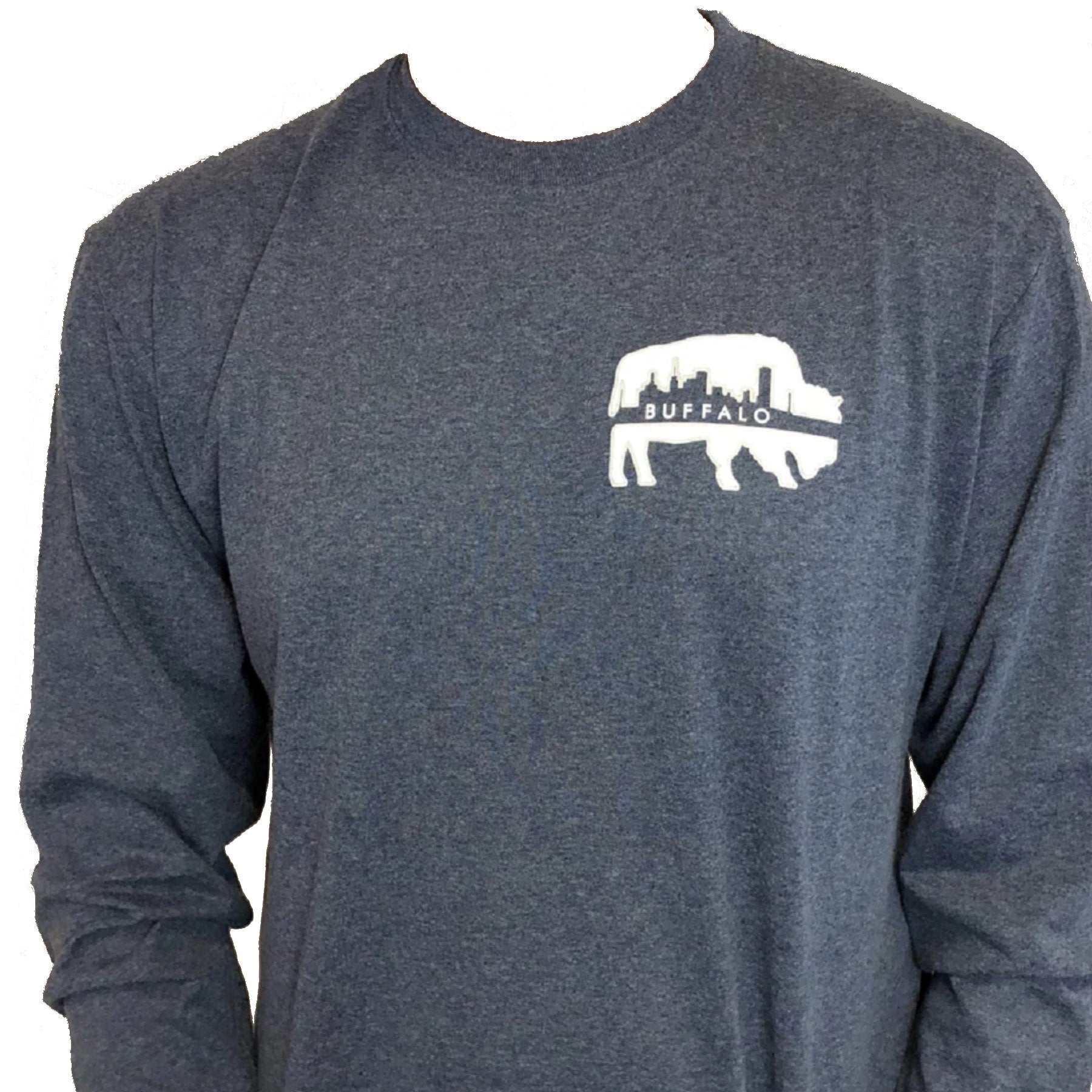 I Whale Buffalo Essential Long Sleeve Navy Tee