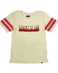 New Era Buffalo Bills Cream and Red Ombre Women's Short Sleeve Tee