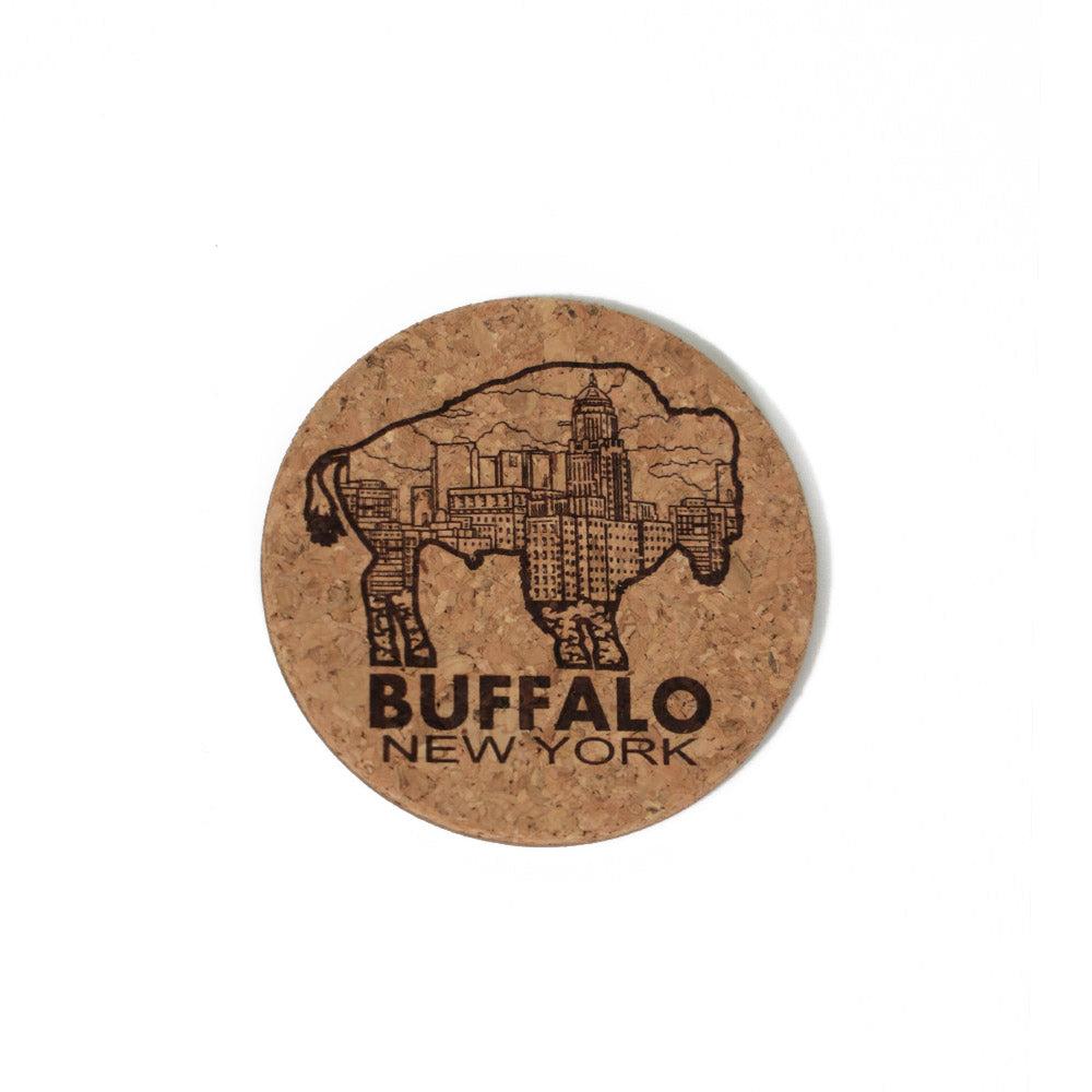 Buffalo Cork Coaster