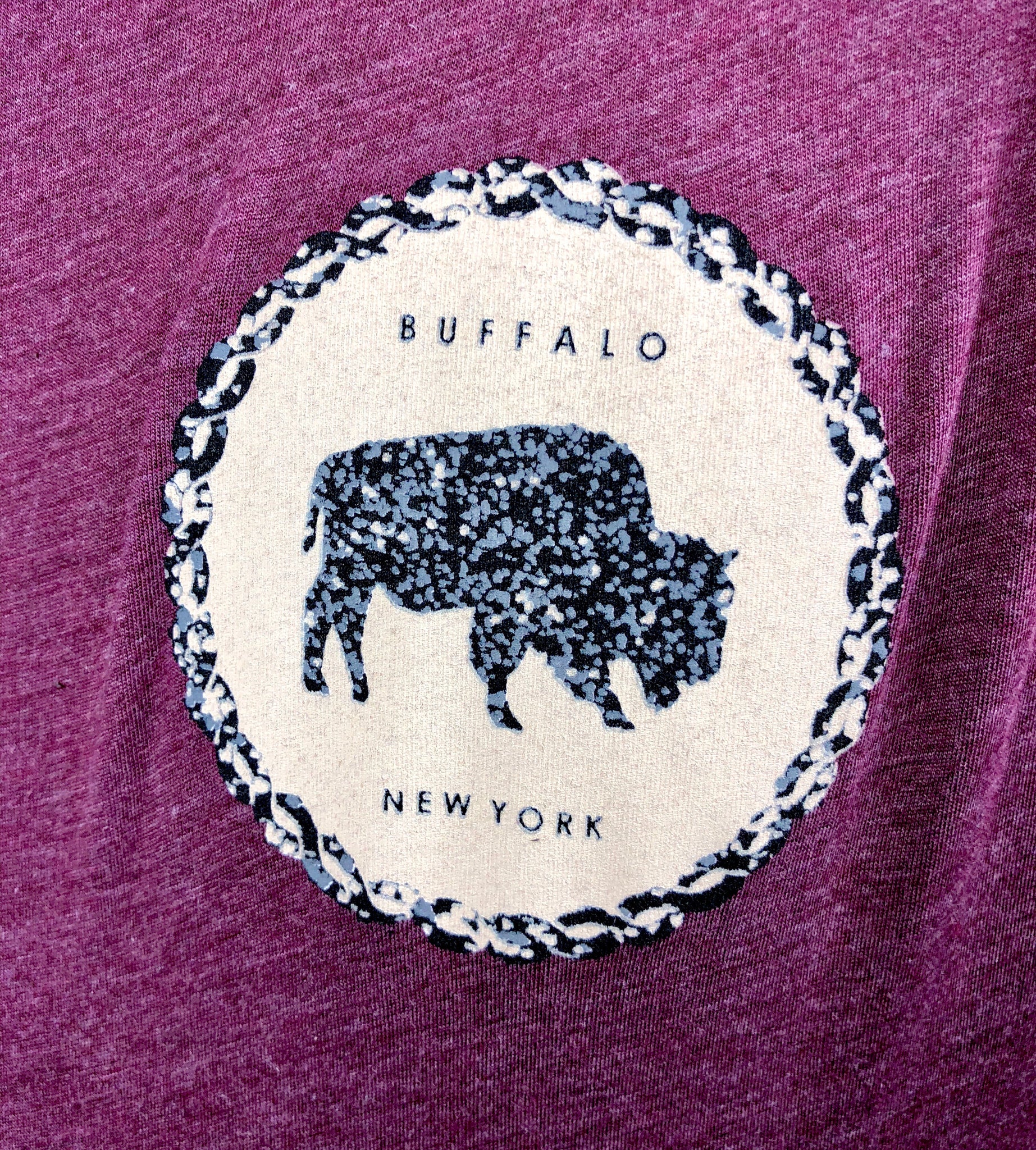 *SALE* BFLO Heather Maroon Rope Design Long Sleeve Tee - The BFLO Store