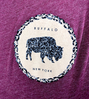 *SALE* BFLO Heather Maroon Rope Design Long Sleeve Tee - The BFLO Store