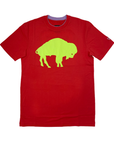New Era Buffalo Bills Red and Lilac Retro Double Logo Short Sleeve Tee