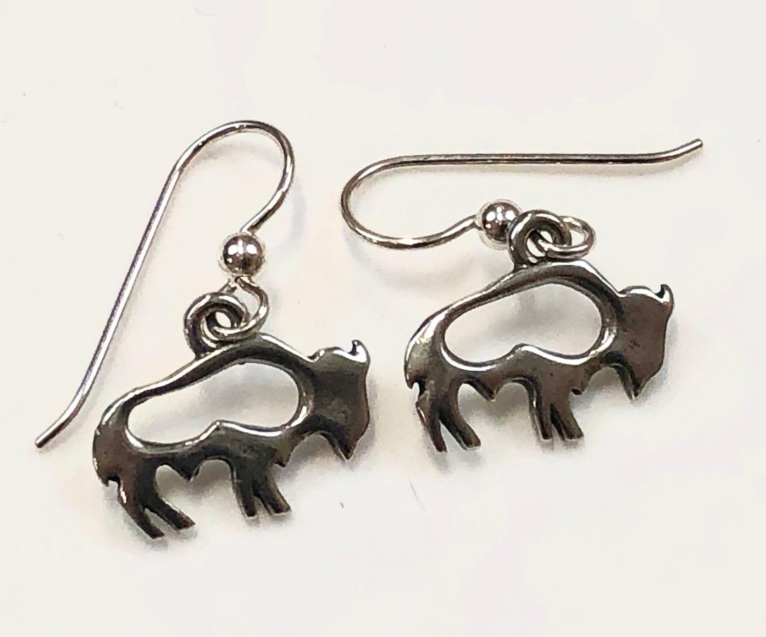 Silver Buffalo Herd Earrings