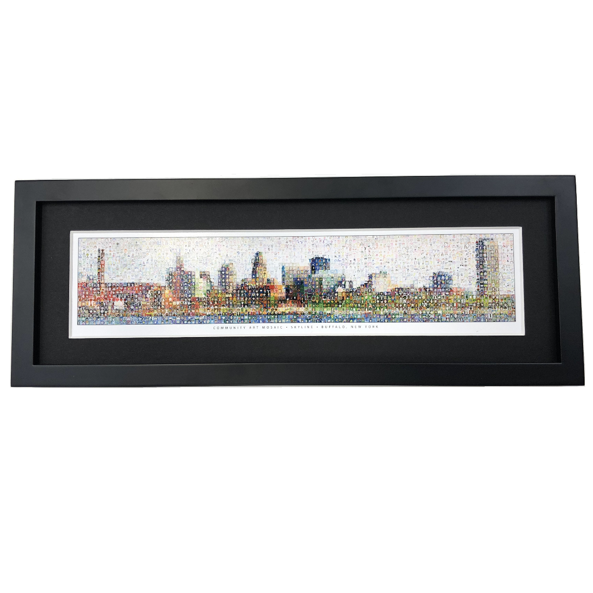 Buffalo Skyline Framed Art Mosaic